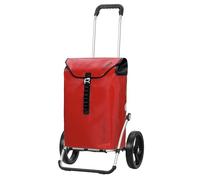 ANDERSEN Einkaufstrolley - Royal Shopper Ortlieb rot | mit Flüsterrädern, große Räder, 25 cm, aus Alu, bis 50 kg - Tasche verschweißt, wasserdicht, Innenfach, 49 L