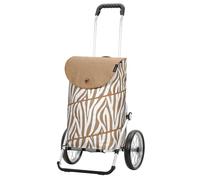 Andersen Shopper Einkaufstrolley Royal Shopper Tyra 59 cm, 46 L, Aluminium, klappbar Zebra/Beige