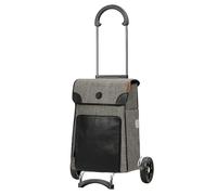 Andersen Shopper Einkaufstrolley Scala Shopper Elik – handgemacht, Leder, klappbar – 48 cm Schwarz