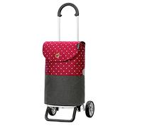 ANDERSEN Einkaufstrolley - Scala Shopper Plus Duko rot 36 L Shopping,wasserabweisend, Aluminium, klappbar, leicht, Räder abnehmbar