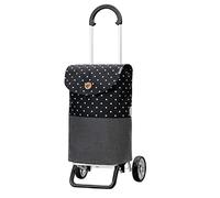 ANDERSEN Einkaufstrolley - Scala Shopper Plus Duko schwarz 36 L modern,wasserabweisend, Aluminium, klappbar, leicht, Räder abnehmbar