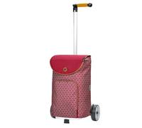 ANDERSEN Einkaufstrolley - Shopper Famke rot | mit ergonischem 3-Wege-Griff, höhenverstellbar, aus Alu, bis 40 kg - Tasche mit Thermofach, Innenfach, Fronttasche, 47 L