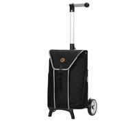 ANDERSEN Einkaufstrolley - Shopper Fun Bahne grau | mit ergonischem 3-Wege-Griff, klappbar, aus Alu, bis 40 kg - Tasche mit Rucksackfunktion, Innenfach, Seitenfach, 39 L