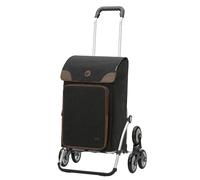 ANDERSEN Einkaufstrolley - Treppensteiger Royal Shopper Holk schwarz | ideal für Treppen, aus Alu, hohe Tragkraft, bis 50 kg - Tasche mit Thermofach, Fronttasche, Innenfach, 45 L