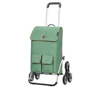 ANDERSEN Einkaufstrolley - Treppensteiger Royal Shopper Ipek Ma Salbei | ideal für Treppen, aus Alu, hohe Tragkraft, bis 50 kg - Tasche als Kühltasche, Fronttasche, Reflektoren, 42 L