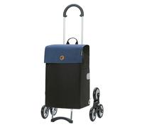 ANDERSEN Einkaufstrolley - Treppensteiger Scala Shopper Hera blau | ideal für Treppen, klappbar, aus Stahl, bis 40 kg - Tasche mit Seitentasche, Innenfach, Reflektoren, 47 L