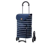 ANDERSEN Einkaufstrolley - Treppensteiger Scala Shopper Mia blau 47 L stilvoll,wasserabweisend, leichtgängig, Räder abnehmbar, Treppensteiger