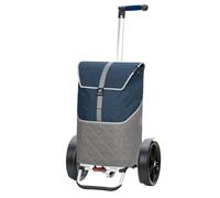 ANDERSEN Einkaufstrolley - Tura Shopper Lasse blau | Fahrradanhänger, Kugellagerräder, ergonomischer Griff, bis 50 kg - Tasche großes Volumen, Innenfach, Reflektoren, 59 L