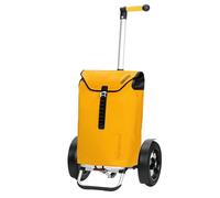 ANDERSEN Einkaufstrolley - Tura Shopper Ortlieb gelb | Fahrradanhänger, Luftbereifung, ergonomischer Griff, bis 50 kg - Tasche verschweißt, wasserdicht, Innenfach, 49 L