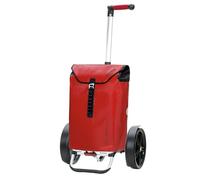 ANDERSEN Einkaufstrolley - Tura Shopper Ortlieb rot 49 L Handwagen, wasserdicht, wetterfest, Aluminium, Griff ergonomisch, klappbar, Kugellagerad