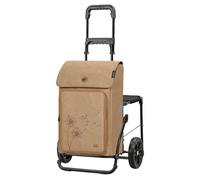 ANDERSEN Einkaufstrolley - Komfort Shopper Erbo beige 45 L Einkaufswagen, groß, Thermo, vielseitig, klappbar, mit Sitz, multifunktional