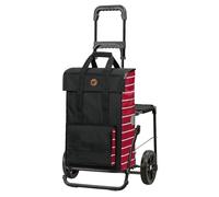 ANDERSEN Einkaufstrolley - Komfort Shopper Jella rot 51 L Einkaufsroller, hohe Qualität, stylisch, klappbar, mit Sitz, multifunktional