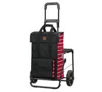 ANDERSEN Einkaufstrolley - Komfort Shopper Jella rot 51 L Einkaufsroller, hohe Qualität, stylisch, klappbar, mit Sitz, multifunktional