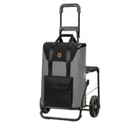 ANDERSEN Einkaufstrolley - Komfort Shopper Senta 2.0 grau 49 L Einkaufswagen, stilvoll, wasserabweisend, klappbar, mit Sitz, multifunktional