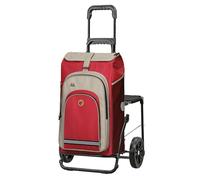 Andersen Shopper Komfort Stahl klappbar mit Rad Ø 20cm und 62 Liter Tasche Hydro 2.0 mit Kühlfach rot