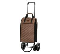 ANDERSEN Einkaufstrolley - Quattro Shopper Inra braun 44 L funktional, geräumig, Handwagen, Leder, höhenverstellbar, leise Räder, multifunktional, Räder abnehmbar