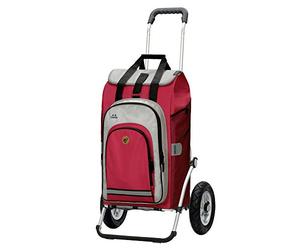 Andersen Shopper Royal Alu klappbar mit Luftreifen Ø 25cm und 62 Liter Tasche Hydro 2.0 mit Kühlfach rot