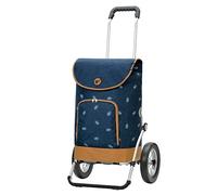 Andersen Shopper Royal Alu klappbar mit Metall-Speichen Rad Ø 25cm und 41 Liter Tasche Holm blau