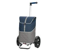 ANDERSEN Einkaufstrolley - Tura Shopper Lasse blau | Fahrradanhänger, Luftbereifung, ergonomischer Griff, bis 50 kg - Tasche großes Volumen, Innenfach, Reflektoren, 59 L