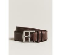 Anderson's Bridle Stiched 3,5 cm Leather Belt Brown Braun 80