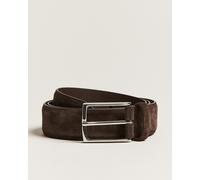 Anderson's Calf Suede 3,5 cm Belt Dark Brown Braun 80