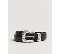 Anderson's Grained Western Leather Belt 2,5 cm Black Schwarz 105