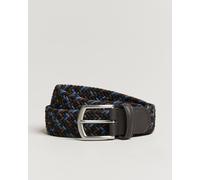 Anderson's Stretch Woven 3,5 cm Belt Navy/Brown Blau,Braun,Mehrfarbig 90