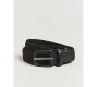 Anderson's Stretch Woven Leather Buckle 3 cm Belt Black Schwarz 85