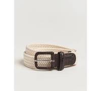 Anderson's Stretch Woven Leather Buckle 3 cm Belt Off White Weiß 105