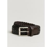 Anderson's Woven Leather 3,5 cm Belt Dark Brown Braun 95