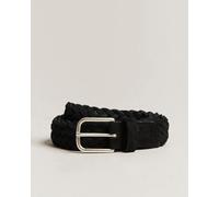 Anderson's Woven Suede Belt 3 cm Black Schwarz 85