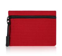 Andibro Mini Geldbörse Aus Segeltuch, Kleine Kleingeldtasche, Tragbare Kleingeldbörse Mit Münzfach Mit Reißverschluss Mini Wechseltaschen Für Damen(Rot)