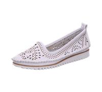 Andrea Conti 0021712001 Jeans (Blau) (weiß) - Ballerina - Damenschuhe Modische Pumps / Ballerina, Weiß, leder für Damen, weiß, Größe 39 EU