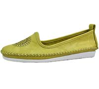 Andrea Conti 0023410 Damen Ballerina Mokassins Leder Slipper, Größe:39 EU, Farbe:Grün