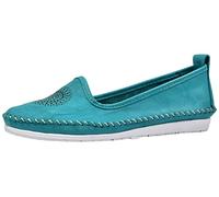 Andrea Conti 0023410 Damen Slipper Ballerina Mokassins Leder, Größe:41 EU, Farbe:Blau