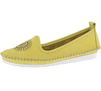Andrea Conti 0023410 Damen Slipper Ballerina Mokassins Leder, Größe:42 EU, Farbe:Gelb