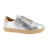 Andrea Conti Damen Low Top Freya Sneaker, Silber/Camel, 41 EU