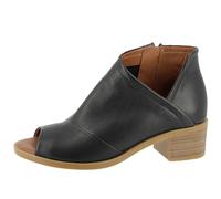 Sandalette ANDREA CONTI Gr. 38, schwarz, Damen, Leder, Glattleder, Schuhe Sommerboots Peeptoe Ankleboots (28658155-38) schwarz