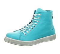 Andrea Conti 0341500 Damen Schnürboots mit Reißverschluss High Top Leder, Größe:38 EU, Farbe:Blau