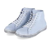 Andrea Conti 03457280-821 Pastellblau Damen Schnürstiefeletten Glattleder in hellblau - Gr. 40