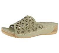Andrea Conti Damen Pantolette Flacher Slipper, Avocado, 42 EU