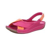 0779601 Da.-Sandalette magenta/papaya Gr. 42