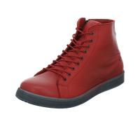 Andrea Conti 3449001443 Chilli/Grau (Rot) - sportlicher Schnürschuh - Damenschuhe Top Trends, Rot, leder für Damen, rot, Größe 43 EU