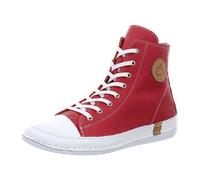 Andrea Conti Damen Stiefelette High Top Sneaker Boot Coole Applikationen 0025902, Größe:40 EU, Farbe:Rot