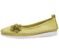Andrea Conti Damen Ballerina leicht Leder Blüte Florale Applikation 0023645, Größe:40 EU, Farbe:Mehrfarbig