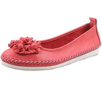 Andrea Conti Damen Ballerina Slipper Leder Florale Applikation Soft 0027987, Größe:41 EU, Farbe:Pink