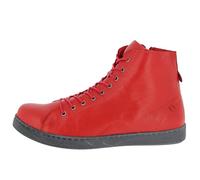 Andrea Conti 3449001443 Chilli/Grau (Rot) - sportlicher Schnürschuh - Damenschuhe Top Trends, Rot, leder für Damen, rot, Gr. 37 EU