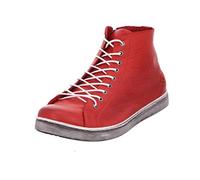 Andrea Conti High-Top Sneaker Schnürer 0341500 Leder Rot Chili Damen Größe 36
