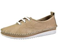 Andrea Conti Damen Leder Schnürschuh Halbschuh Keilabsatz Farbstreifen 0023626, Größe:39 EU, Farbe:Grau