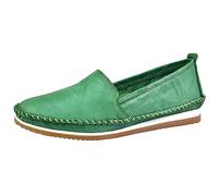 Andrea Conti Damen Leder Slipper Kombitalent trageangenehm leicht 1889601, Größe:39 EU, Farbe:Grün